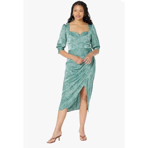 Little Mistress Gigi Dress Size 10 Green Blue NWT Classic, Floral, Silky